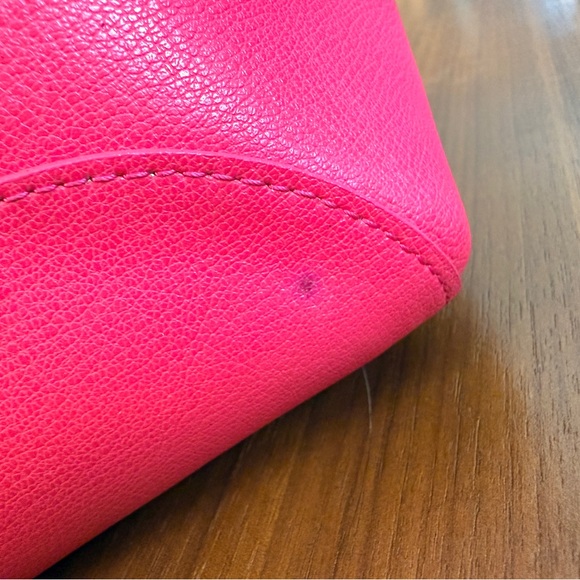 Longchamp Roseau Reversible Leather Tote Bag *peeling finish on navy side* - Picture 15 of 15